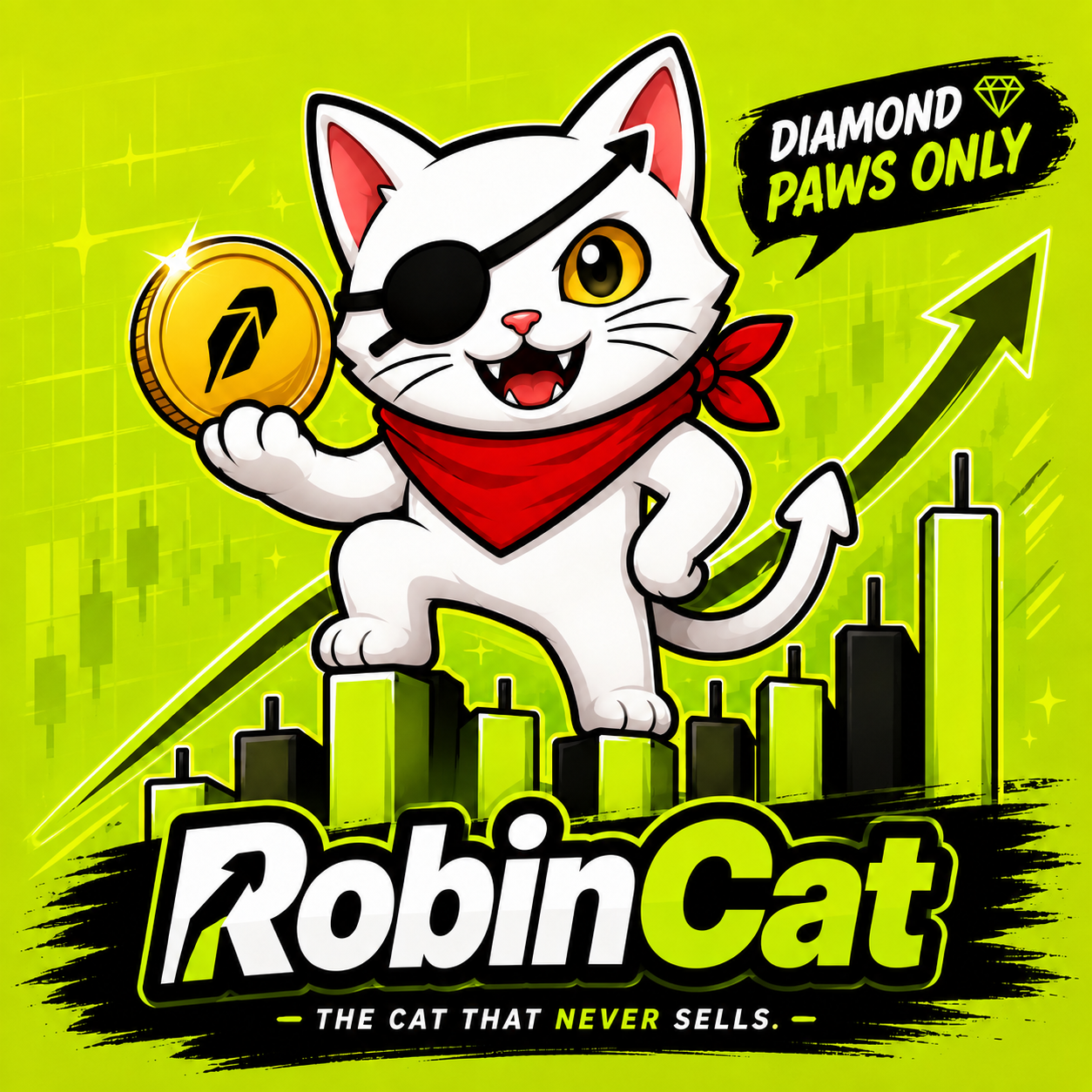 RobinCat pirate cat mascot